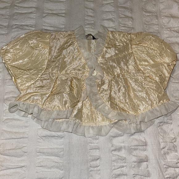 Pierre Cardin Embroidered Cream Dress - Picture 5 of 6
